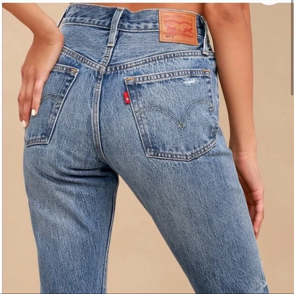 Levi's straight leg 501’s size 25 - Picture 4 of 9